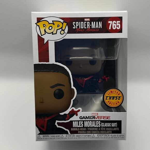 Funko Pop - Spider Man Vinyl Figure - Miles Morales (Classic Suit) 765 (Chase) - Picture 1 of 6